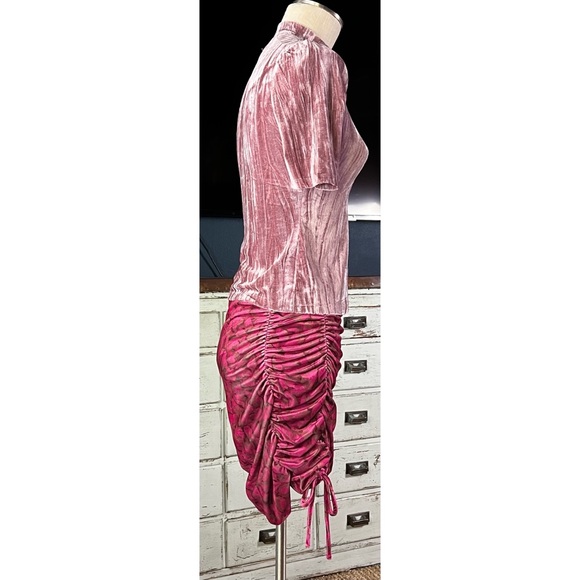 Anthropologie Velveteen Mock Neck Top XSP - Picture 5 of 10